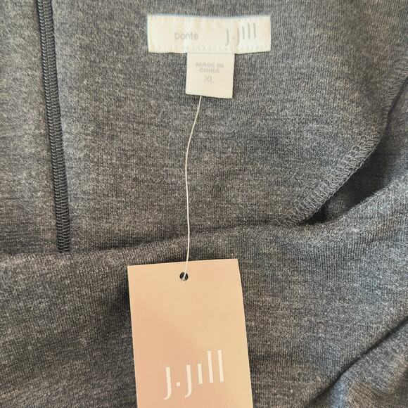 NWT J. Jill Ponte Knit Crew Pullover Patch Pockets Relaxed Shirt Dress Size XL - Picture 4 of 10